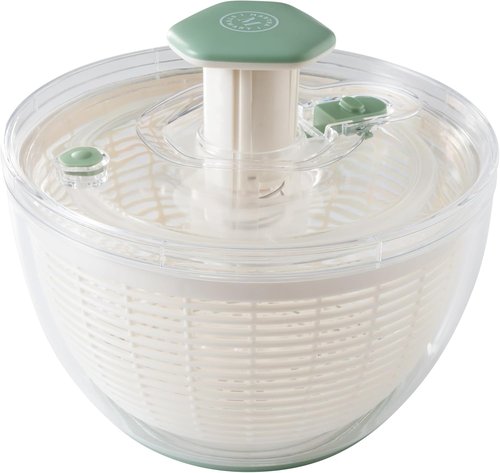 Martha Stewart Gulfwind Salad Spinner - 6.3 Qt Fruit Washer & Vegetable Cleaner Bowl