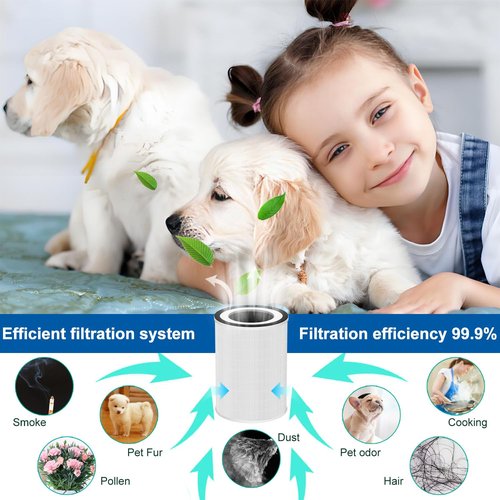 Slirceods CAC-J1510FW Filter Replacement Compatible with Sans/Afloia Max/Mage/Mage Pro/PARENT/Compass Home Smart/Taylor Swoden/Cuckoo/Rosewill RHAP-20001,RHAP-20002 Air Purifiers（2PACK）