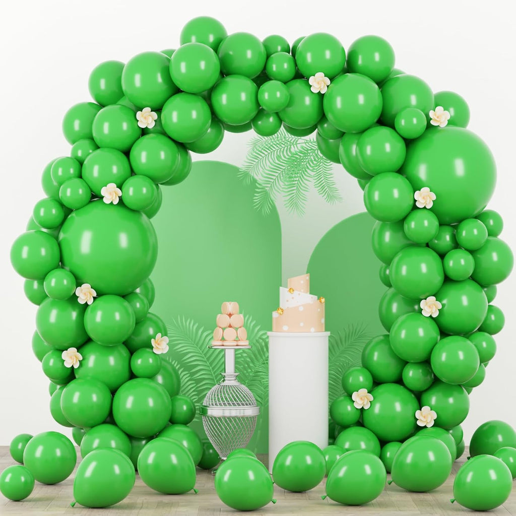 Voircoloria Green Balloon Garland Arch Kit - 90-Pack in Various Sizes for Graduation, Weddings & Parties