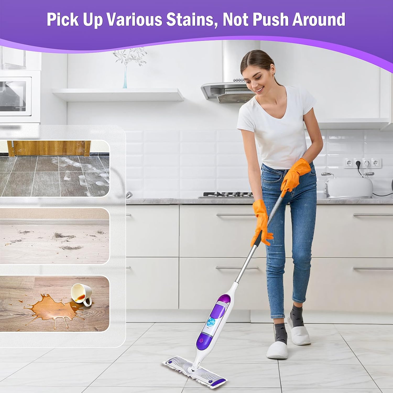 Skiennix 40 Pack Disposable Refill Pads - Multi-Surface Replacement for Power Mop™ & Wood Mop
