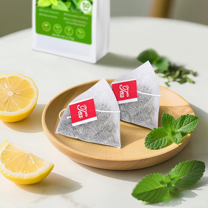Lemon Balm Tea, 100% Pure & Natural Lemon Balm Leaves Herbal Tea Bags, Promotes Relaxation & Aid In Digestion, Caffeine Free, Non-GMO, Additives Free （1 Pack/100 Bags)