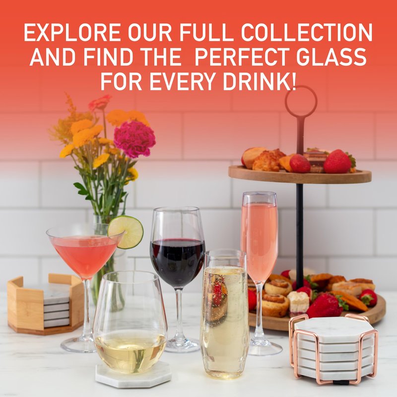 D'Eco Unbreakable Tritan Martini Glasses, 9 oz (Set of 8) - Crystal-Clear, BPA-Free Glasses for Espressos & Dirty Martinis - Cocktail Glasses for Entertaining & Parties - Wedding & Housewarming Gift