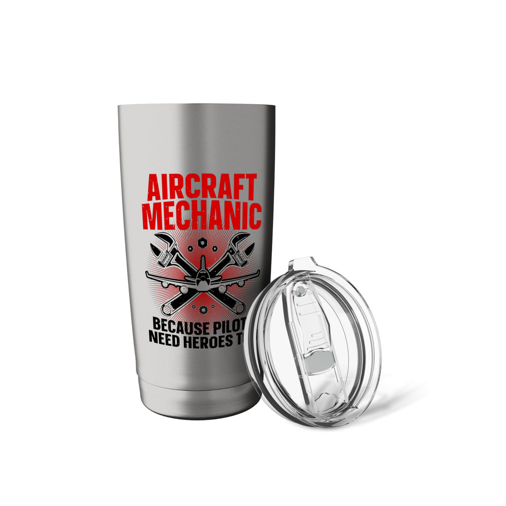 Cool Aircraft Mechanic Art For Men Women Aviation Mechanic Stainless Steel Insulated Tumbler