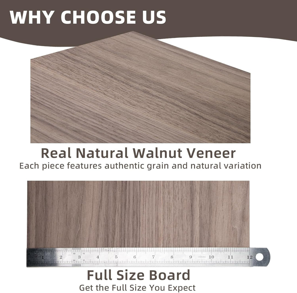 Walnut Plywood Sheets by [Brand Name] - 12x12 Inch | 1/8 Inch Thick | Ideal for Laser Cutting & Crafts