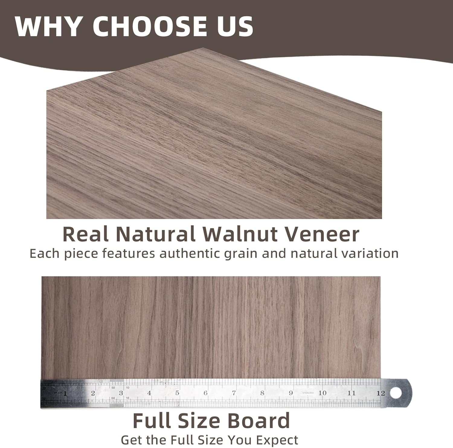 Walnut Plywood Sheets by [Brand Name] - 12x12 Inch | 1/8 Inch Thick | Ideal for Laser Cutting & Crafts