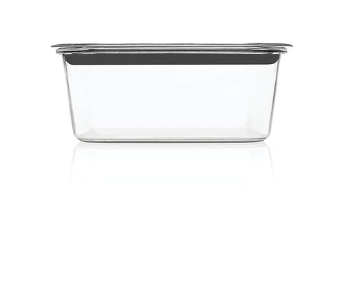 Rubbermaid 2118315 Brilliance Glass Storage 8-Cup Food Containers with Lids, 2-Pack (4 Pieces Total), Large, Clear & Brilliance Food Storage Container, Large, 9.6 Cup, Clear 1991158