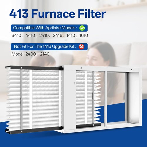 AprilAire 413 Replacement Air Filter - MERV 13 HVAC Furnace Filter | 16x25x4 Size, Compatible Models 4400, 3410, 2416, 2410, 1610, 1410