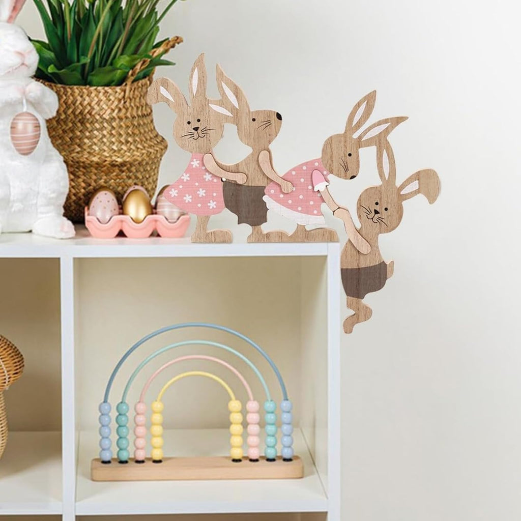 Party Wreath Rabbit Decoration - Easter Painted Rabbit Ornament for Home Decor | Perfect for Parties & Gatherings