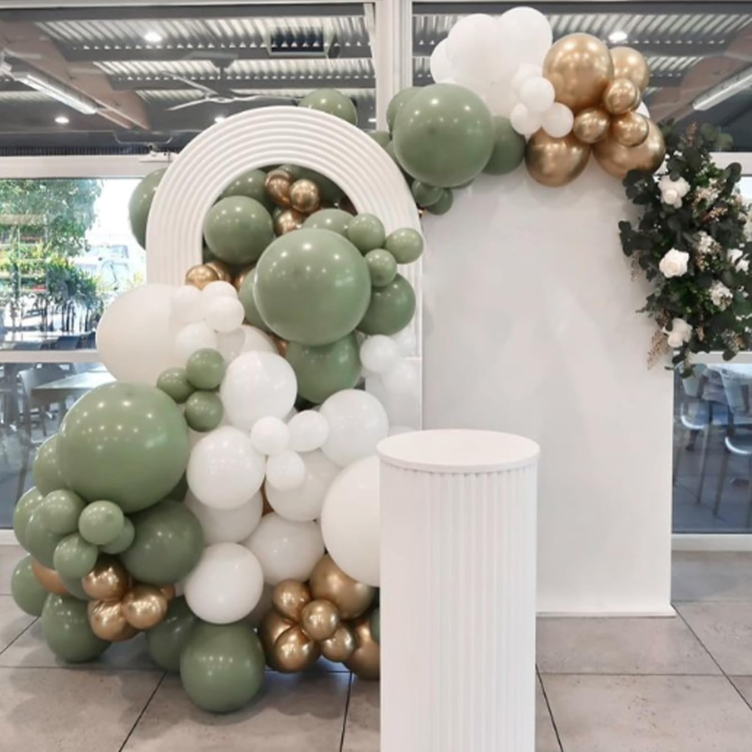 Sage Green Balloons - 12-Inch Light Pastel Latex Balloons | 50-Pack for Weddings & Parties