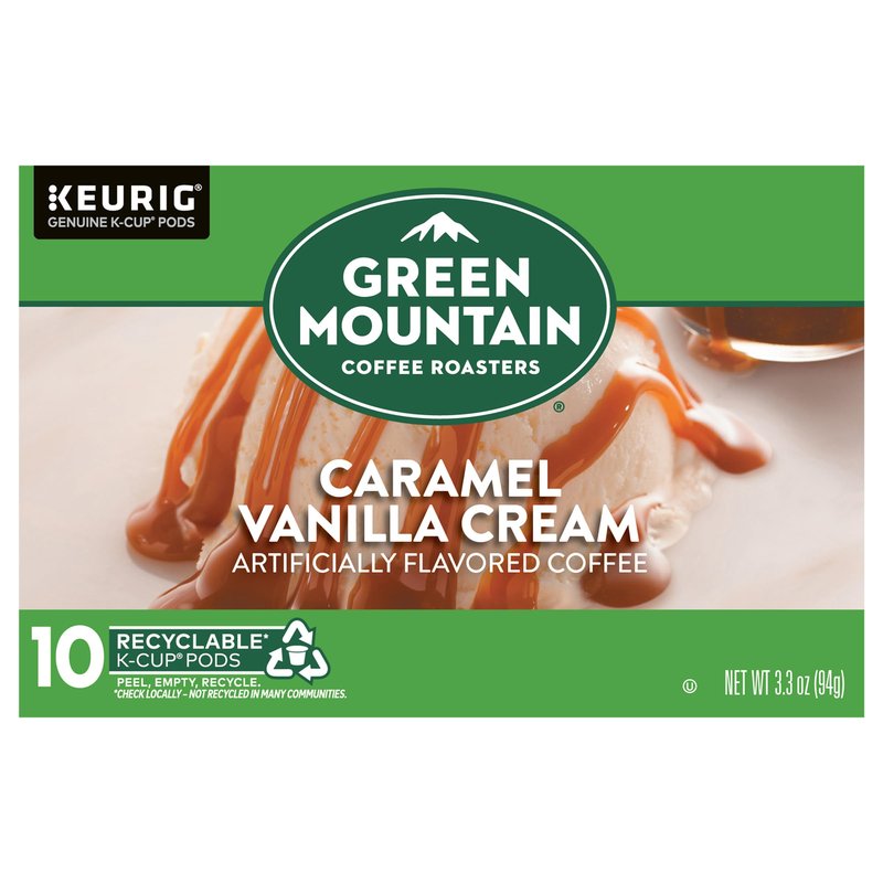 Green Mountain Coffee Roasters Caramel Vanilla Cream Keurig K-Cup Coffee, 10 ct