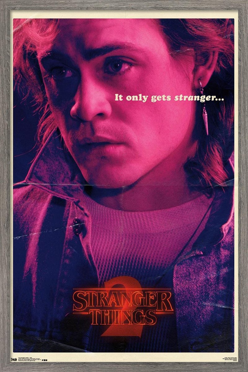 Netflix Stranger Things: Season 2 - Billy Wall Poster, 22.4L" x 14.7W", Gray Framed Version
