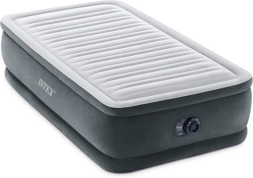 Intex Twin Size Air Mattress - 18" Height with Built-in Pump | Dura-Beam Deluxe Comfort for Camping & Travel