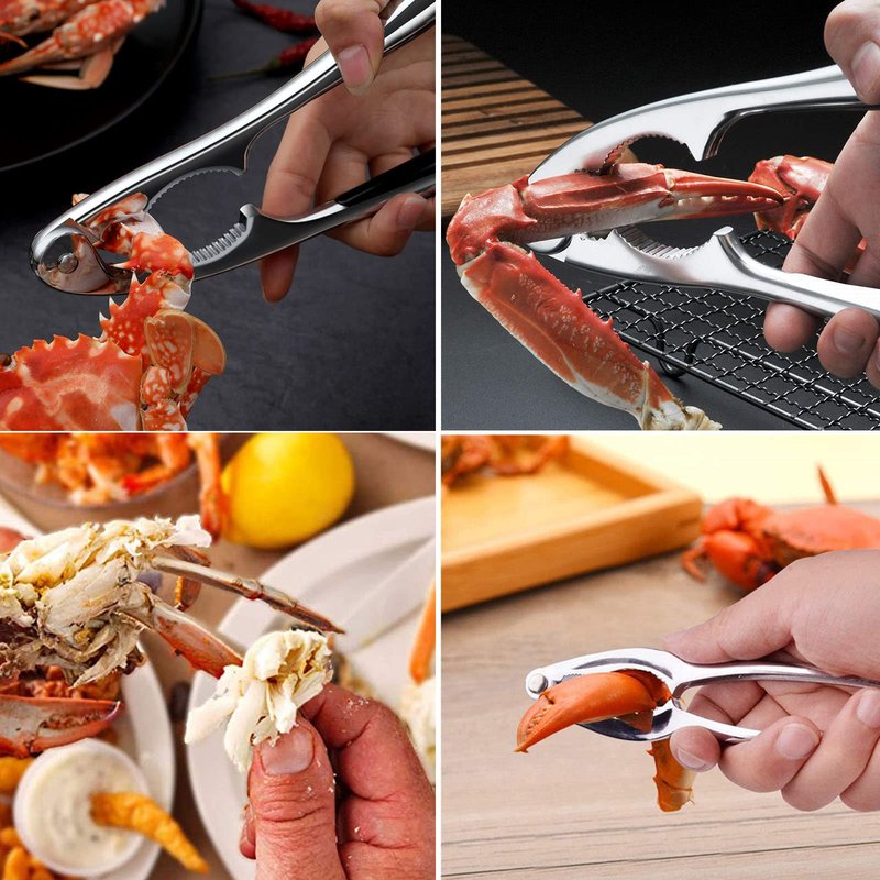 Nut Crackers for Crab Legs - 12 Pack Crab Leg Crackers, Zinc Alloy Nut Crackers and Picks, Premium Seafood Tool Kit, Food-Grade Stainless Lobster Crackers