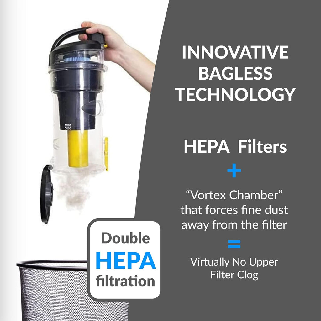 Prolux 2.0 Commercial Bagless Backpack HEPA Vacuum - Professional Model for Deep Cleaning