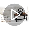 Height-Adjustable Wooden Step Stool - Non-Slip Heavy Duty Foot Stool