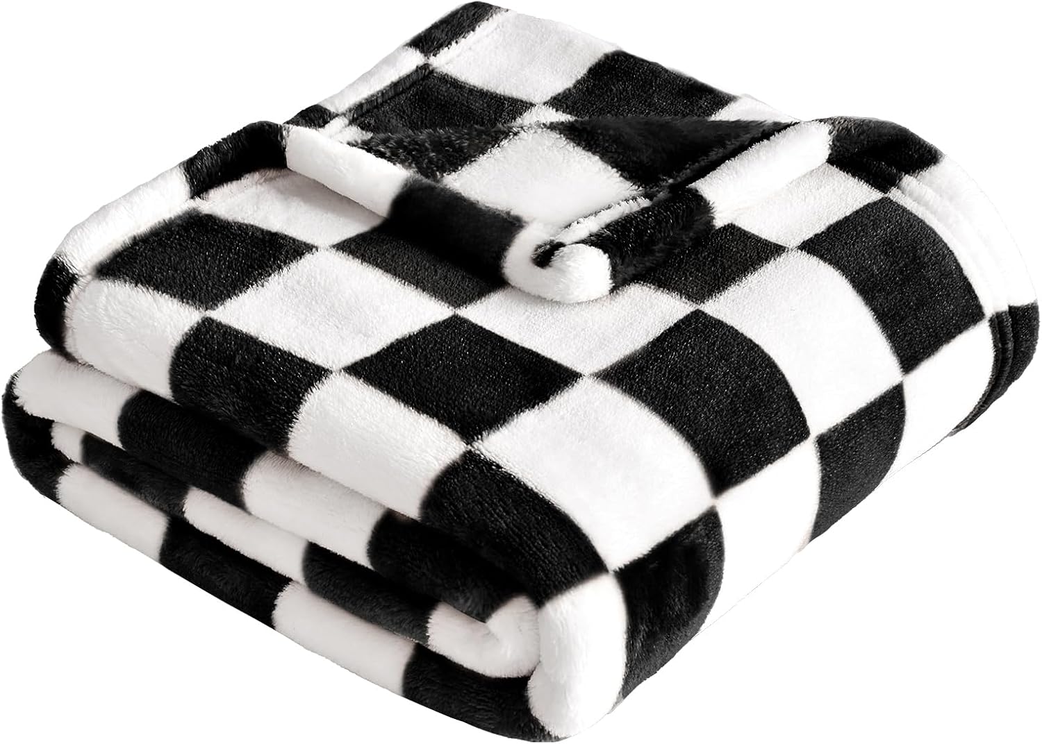 Yurhap Checkered Baby Blanket - Ultra Soft Fleece for Boys & Girls | Cozy 30''x40'' Crib & Stroller Blanket in Black