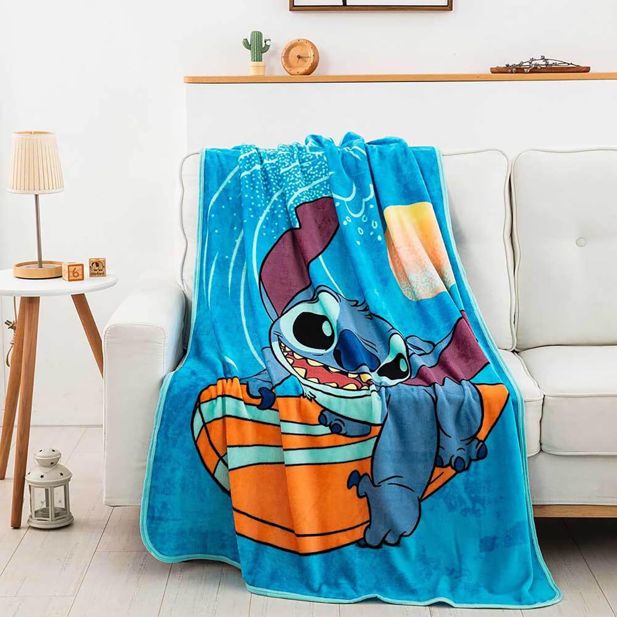 Northwest Lilo and Stitch Silk Touch Throw Blanket, 46" x 60", Makes Waves
