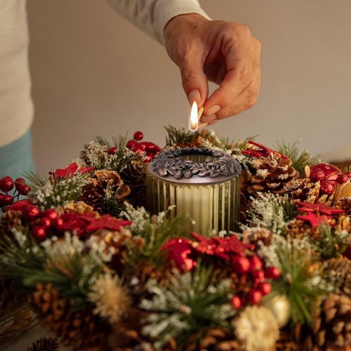 Bronze Sacred Fruit Candle Topper by Lid Jar - Enhance Candle Burning Evenness | Home Decor Accessory