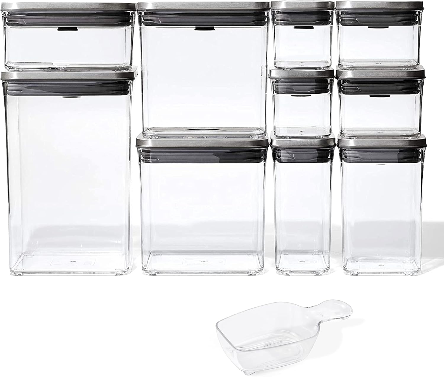 OXO SteeL 12-Piece POP Container Set - Airtight Food Storage Solution for Freshness