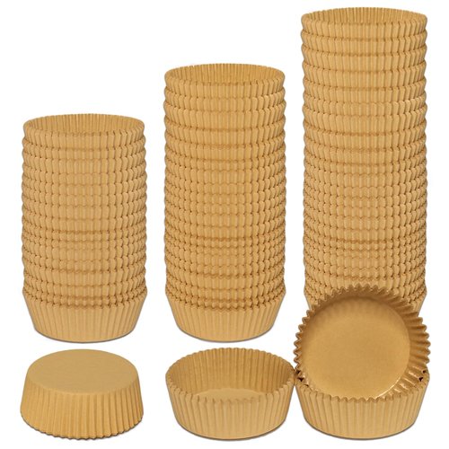 Goalfly Extra Jumbo Cupcake Liners 200 Pcs, 3.54 Inch Parchment Muffin Liners for Baking, Muffin Papers Baking Cups (Brown)