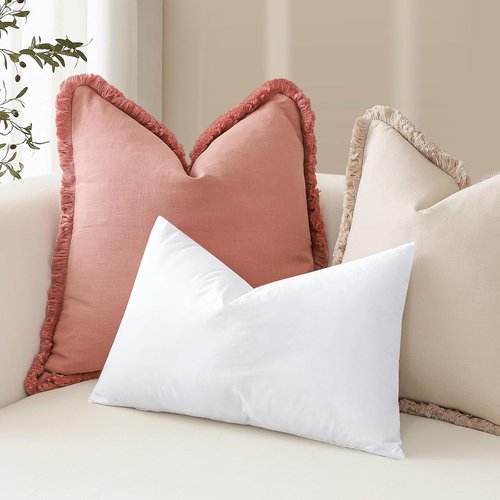 Artscope Down Alternative Pillow Insert - Ultra Soft Fluffy 20x20 Decorative Throw Pillows | Set of 2, White