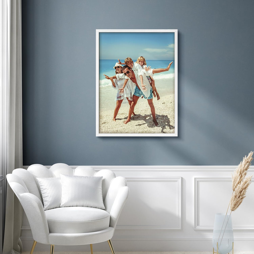 Wall26 Custom Framed Poster - Stylish Canvas Art for Living Room & Bedroom | Ready to Hang - 8"x10" White