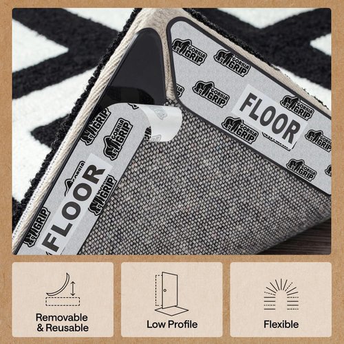 GORILLA GRIP Rug Gripper Pads - 24 Reusable Double-Sided Stickers for Secure Area Rugs | Renter-Friendly Solution