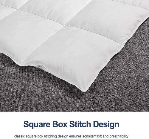 ACCURATEX Queen Duvet Insert - Fluffy 400GSM Down Alternative Comforter | Heavyweight & Warm, White, 90x90