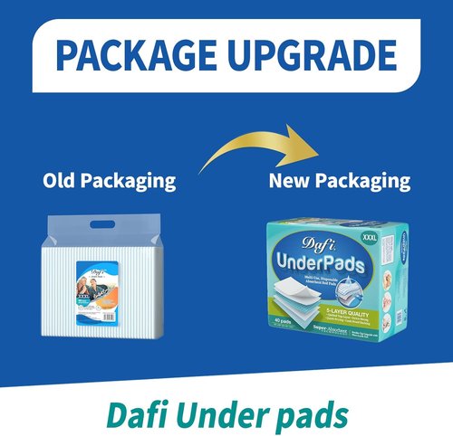 DAFI Extra Large Disposable Bed Pads - Super Absorbent Underpads with Odor Control | 30”x36” (50 Count)