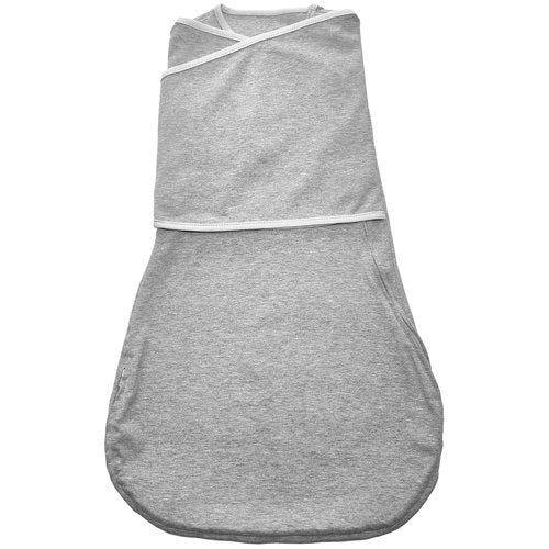 Enrich YLife Baby Swaddle Sack, Adjustable for Startle Reflex, Cotton, 2-Way Zipper for Easy Diaper Changes, Swaddle Bag Swaddle Wrap for Babies 6-12 Months (Grey)