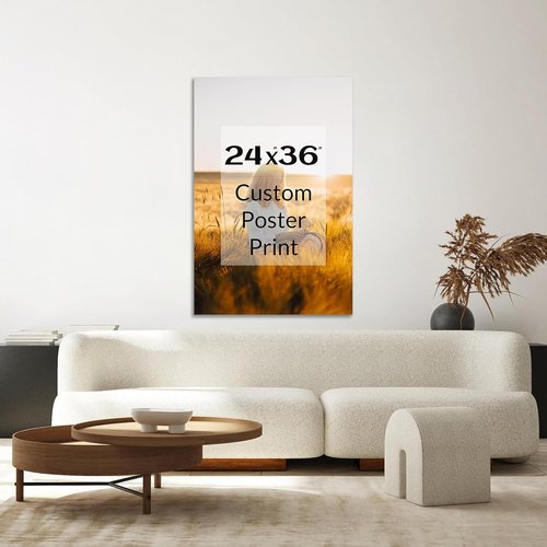 Custom Canvas Poster - Personalized 24x36 Wall Art for Home or Office Decor