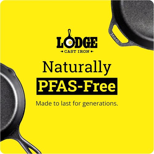 Lodge Cast Iron Combo Cooker - PFAS-Free 2-in-1 3.2 Quart Deep Pot & 10.25 Inch Skillet Set | Versatile Dutch Oven for Sourdough, Frying & Camping - Made in the USA