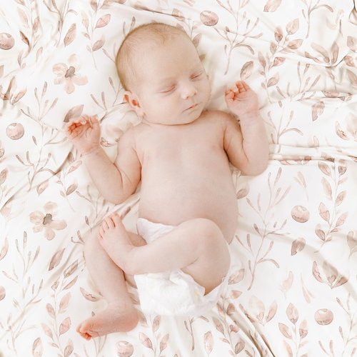 GRSSDER Super Soft Jersey Knit Swaddle Blanket for Baby Girls, Double Layer Reversible Receiving Blanket 34 x 44 Extra Large for Baby Swaddling, Pink Flora