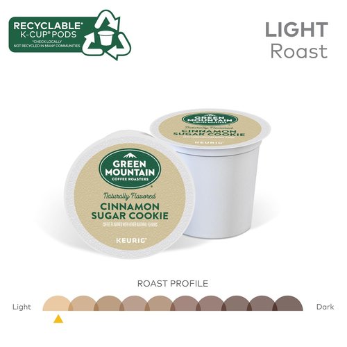 Green Mountain Coffee Roasters Cinnamon Sugar Cookie K-Cup Pods - Light Roast Coffee, 96 Count