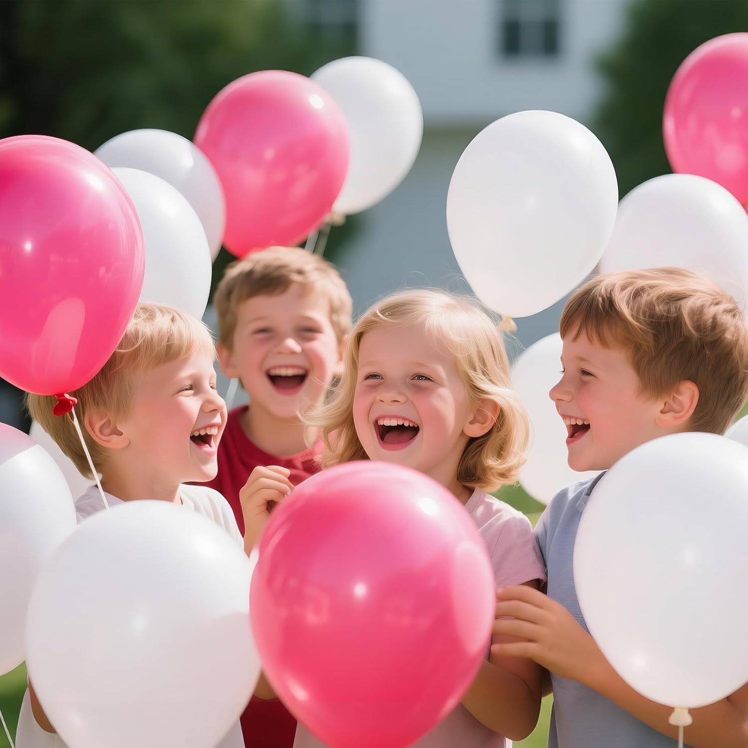 Skiennix 12-Inch White Latex Balloons - 110 Pack for Wedding & Bridal Shower Decorations | Includes 2 Ribbons