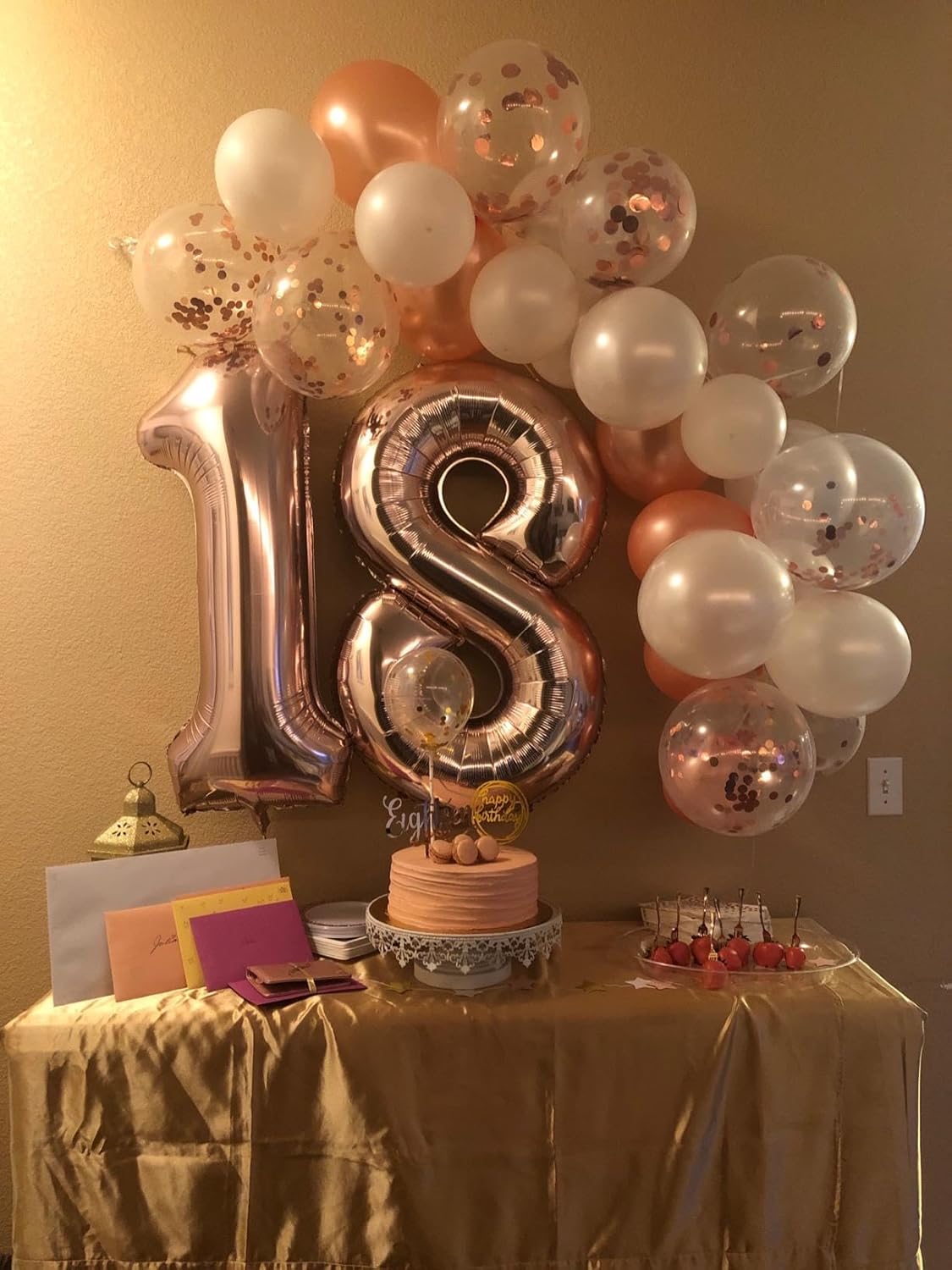 Rose Gold 40-Inch Number Balloons - Perfect Birthday Party Decoration for 11th Celebrations