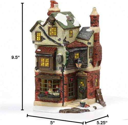 Department 56 Dickens' A Christmas Carol Village - Cratchits Corner Lit Building, 9.65 Inch, Multicolor