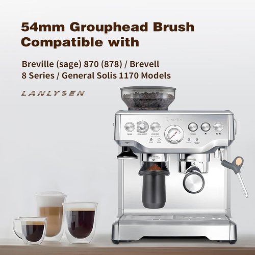 54mm Espresso Coffee Machine Electric Cleaning Brush Espresso Machine Cleaning Brush 360° Totally Enclosed Cleaning espresso brush Compatible with 54mm Breville Machines
