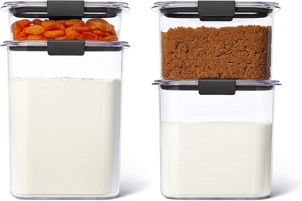 Rubbermaid Brilliance Food Storage Containers - BPA-Free, Airtight, Clear | Set of 4 (8 Pieces)