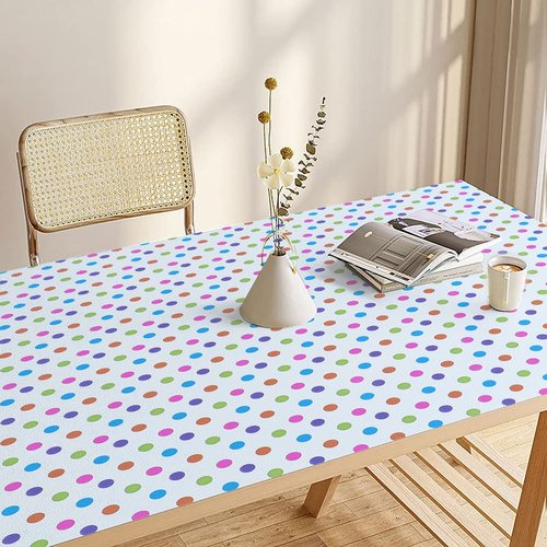 17.7" x 117" Colorful Dot Contact Paper Self Adhesive Shelf Liner Sticker Peel and Stick Polka Dot Wallpaper Self Adhesive Vinyl Contact Paper for Wall Bed Room Furniture Kitchen Cabinet Countertop