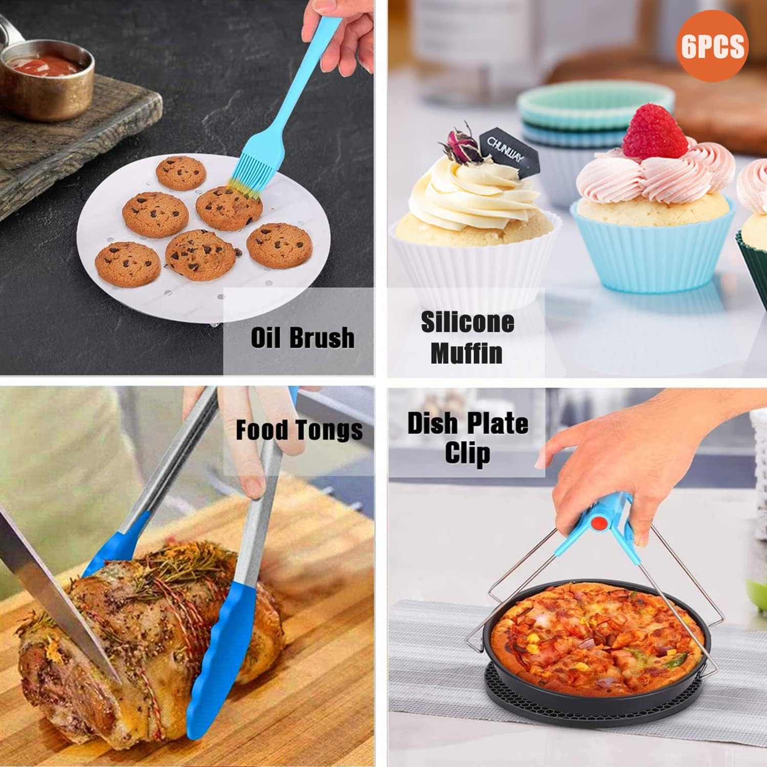 Square Air Fryer Accessories by [Brand Name] - 8 Inch XL Compatible with Philips, Cosori, Ninja | Fits 3.6QT-6.8QT