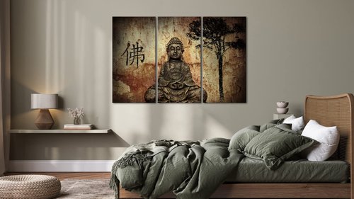 Visual Art Decor Buddhist Love 3pcs Framed and Ready Wall Hang Buddha Canvas Prints Home Decor Paintings