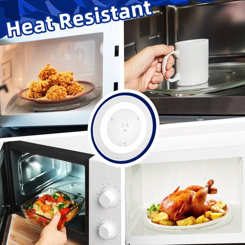 MorefaLife 15.75" Microwave Glass Plate compatible with KitchenAid W11373838 W10832238 W11340343 replacement for 15 3/4 inch Microwave Glass Turntable 461967721091