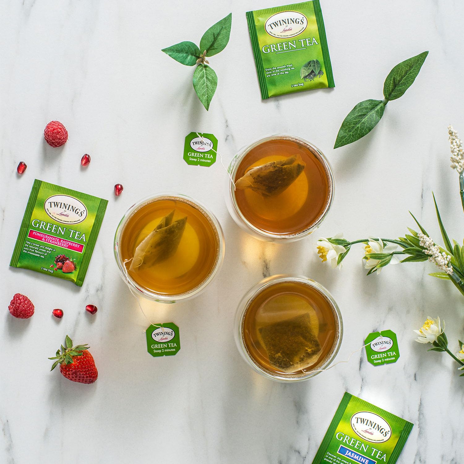 Twinings Green Tea - Jasmine Flavor, Individually Wrapped Bags, 20 Count | Fragrant & Caffeinated