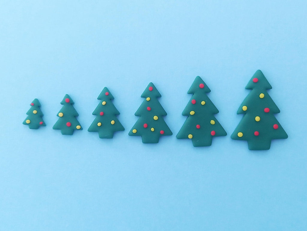 Jinnyous Jewellery Christmas Tree Polymer Clay Cutter Cookie Cutter Set of 6