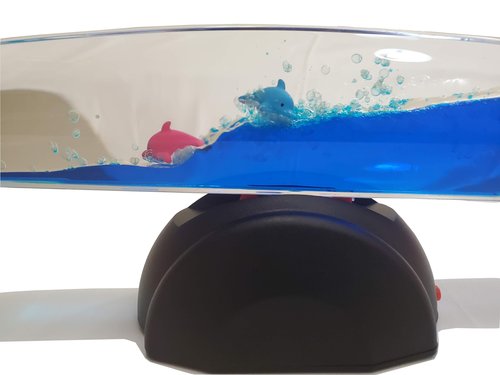 SUPREMETECH Wave Motion Machine (Blue, 12 Inch with Dolphins)