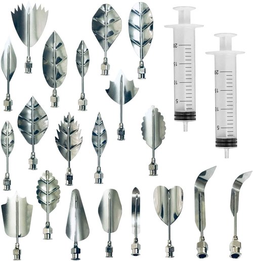 ANDRSAN Gelatin Jelly Art Starter Kit, 3D Flower Cake Decorating Tool, Set of 20 Piece DIY Needle Tips Pastry Tools