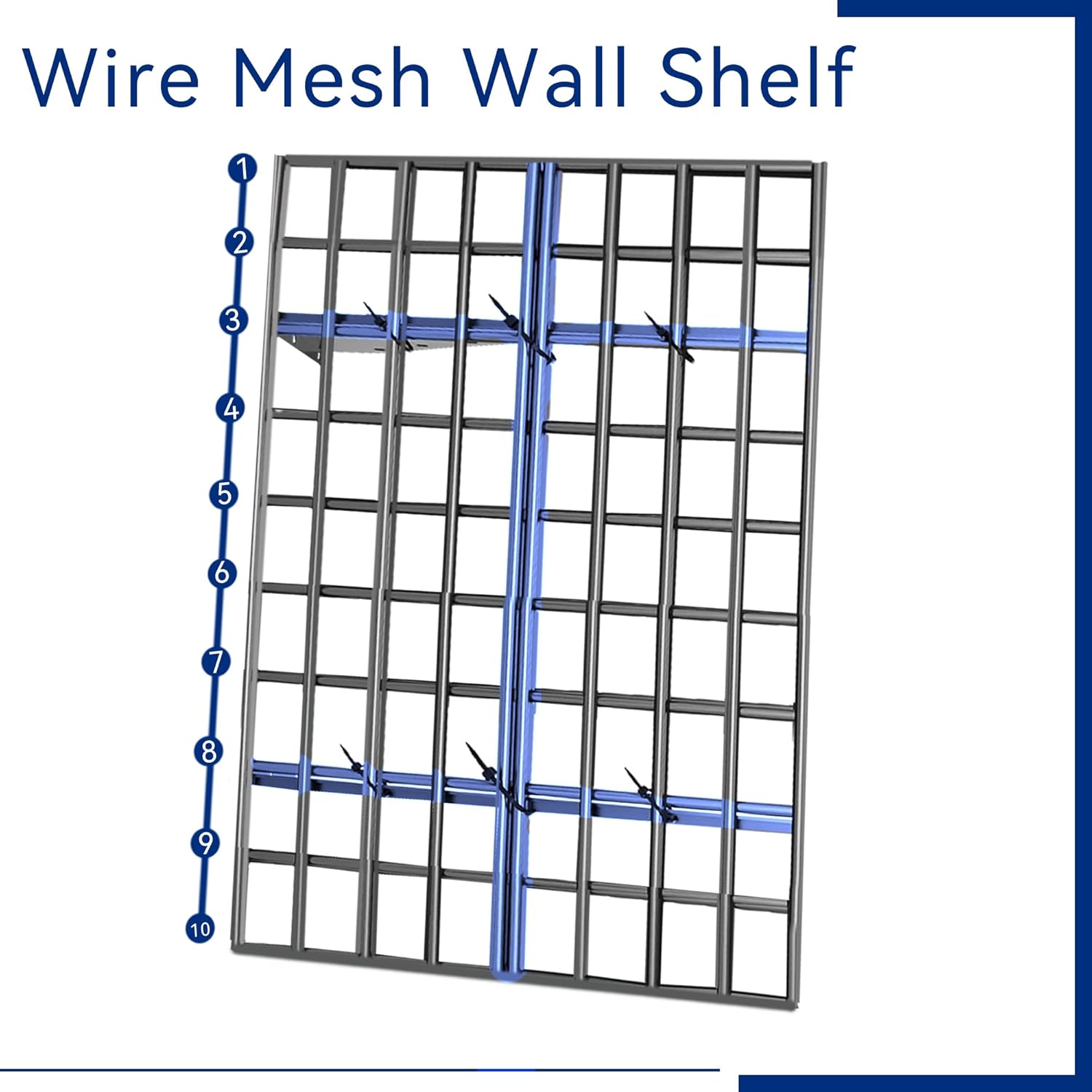 Sturdy Garage Wall Shelving by [Brand Name] - Heavy Duty 2-Pack Storage Rack | 70.86” x 23.6” | Black
