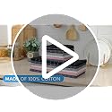 100% Cotton Terry Kitchen Towels - 4 Pack Absorbent Dish Towels, Black