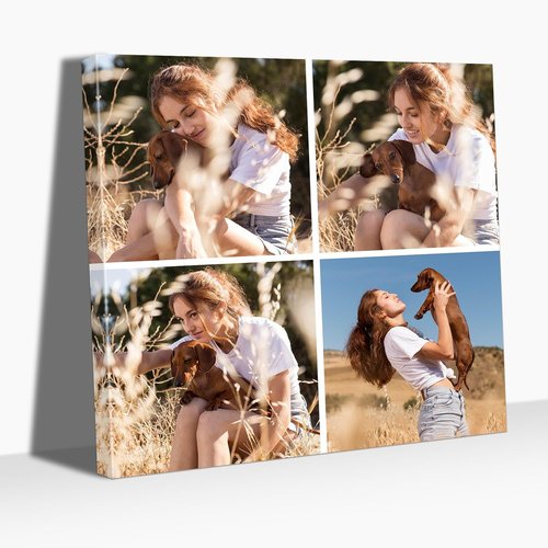 Collage Canvas Prints - Custom 4-Image Wall Art | Personalized Gifts for Weddings, Babies, Pets